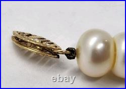 14K Yellow Gold Pearl Bracelet 7 and Necklace 18 Set