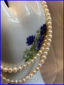 14K Yellow Gold Pearl Set Necklace Sz 18.5 & Bracelet Sz 7.5'' Fine Jewelry
