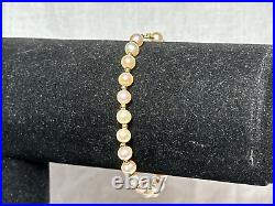 14K Yellow Gold Pink Pearl Set 17.5 Necklace & 7 Bracelet Fine Jewelry