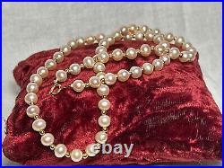 14K Yellow Gold Pink Pearl Set 17.5 Necklace & 7 Bracelet Fine Jewelry