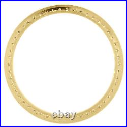 14K Yellow Gold Rolex DateJust 36 Bead Set Diamond Bezel Fits 36mm Watch 1.50 CT