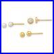 14K-Yellow-Gold-Set-of-Ball-Post-Pearl-Cubic-Zirconia-CZ-3-Pair-Stud-Earrings-01-uby