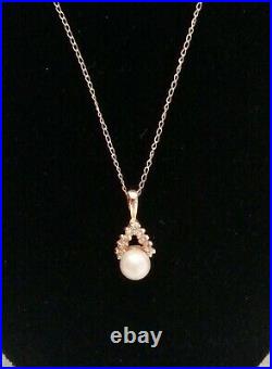 14KTP YELLOW GOLD PEARL/MOISSANITE 2 NECKLACE & RING SET by ATL