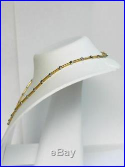 14Kt White And Yellow Gold Bead Style Necklace and Bracelet Set