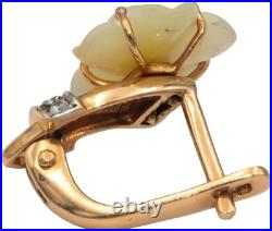 14k Gold 0.25CT VS Diamond Pearl & Mother of Pearl Ring and Earring Set 14k Gold 0.25CT VS Diamond Pearl & Mother of Pearl Ring and Earring Set