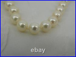14k Gold 6mm Pearl Strand Necklace 8mmn Earrings Set 18.5 Gift Box