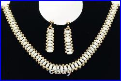 14k Gold Bead & Freshwater Pearl Necklace, Bracelet, & Earring Set (34456-3)