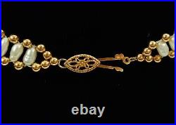 14k Gold Bead & Freshwater Pearl Necklace, Bracelet, & Earring Set (34456-3)