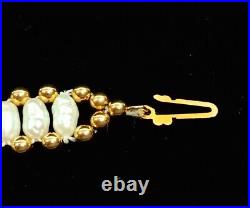 14k Gold Bead & Freshwater Pearl Necklace, Bracelet, & Earring Set (34456-3)