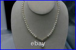 14k Gold Diamond PEARL Necklace EARRINGS SET A12