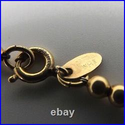 14k Gold Filled Amethyst Bead Stations Bracelet Necklace Set 7in 16in