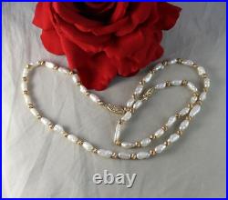 14k Gold Fresh Water Pearl Beaded Necklace Bracelet Set CAT RESCUE 14k Gold Fresh Water Pearl Beaded Necklace Bracelet Set CAT RESCUE