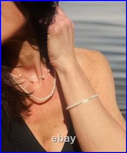 14k Gold Marks & Morgan Akoya Cultured Pearl Necklace & Bracelet Set 18 & 7.5