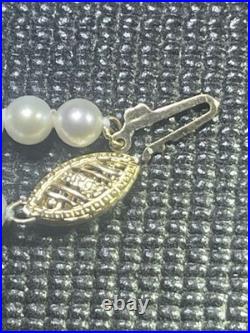 14k Gold Marks & Morgan Akoya Cultured Pearl Necklace & Bracelet Set 18 & 7.5