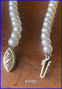 14k Gold Marks & Morgan Akoya Cultured Pearl Necklace & Bracelet Set 18 & 7.5