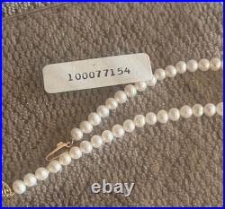 14k Gold Marks & Morgan Akoya Cultured Pearl Necklace & Bracelet Set 18 & 7.5