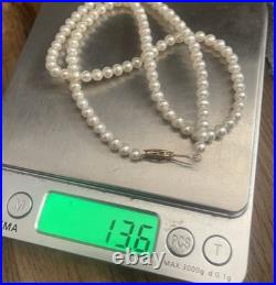 14k Gold Marks & Morgan Akoya Cultured Pearl Necklace & Bracelet Set 18 & 7.5