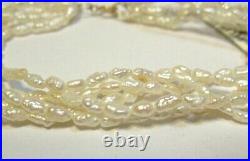 14k Gold Pearl Jewelry Set Necklace Bracelet Twisted Pearl Strand String
