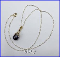 14k Gold Tahitian Pearl Pendant Necklace & Dangle Earrings Set 18 Chain 14k Gold Tahitian Pearl Pendant Necklace & Dangle Earrings Set 18 Chain