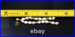14k Pearl Station Bracelet and 14K Pearl Earrings Set