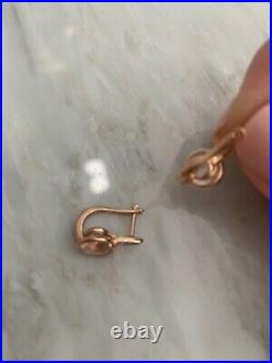 14k Rose Gold 2.59 ct Morganite & Diamond Bezel-set Drop Earrings