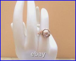 14k Rose Gold Bezel Set 10 mm Gray Mabe Pearl Ring Size 6 Stunning MUST SEE