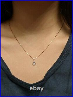 14k Solid Rose Gold Diamond Necklace And Ring, as a set or individually