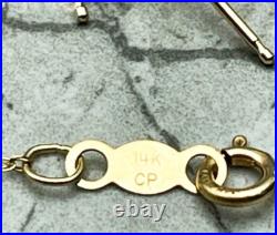 14k Solid Yellow Gold Pearl Earrings & 18 Pendant Necklace Set