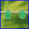 14k-Solid-Yellow-Gold-set-2-Diamonds-Popular-oval-Green-Jade-stud-Earrings-TPJ-01-jrvj