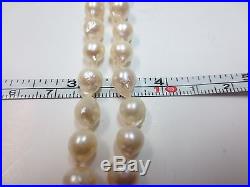 14k VTG Cultured Pearls Necklace with 14K Solid Yellow Gold Mabe Pearl Clasp 30