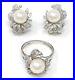 14k-White-Gold-Flower-Design-Pearl-Diamond-Earrings-Ring-Set-Size-6-5-01-vtmw