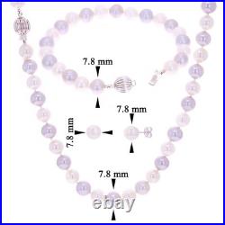 14k White Gold Multi Freshwater Pearl Necklace, Bracelet & Earrings Set 7.5mm 14k White Gold Multi Freshwater Pearl Necklace, Bracelet & Earrings Set 7.5mm