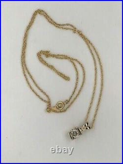 14k Yellow Gold. 28 Ct Tw Diamond Bar Channel Set Necklace 18 2 Grams