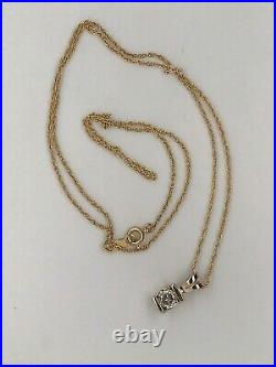 14k Yellow Gold. 28 Ct Tw Diamond Bar Channel Set Necklace 18 2 Grams