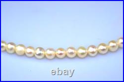 14k Yellow Gold 4.5 MM Freshwater Pearl 20 Necklace & Pierced Post Earrings Set