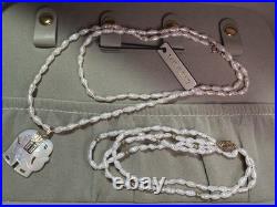 14k Yellow Gold Elephant Mother Pearl Necklace Bracelet Set Lot 3 Items 20.8G JM