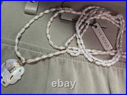 14k Yellow Gold Elephant Mother Pearl Necklace Bracelet Set Lot 3 Items 20.8G JM
