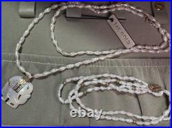 14k Yellow Gold Elephant Mother Pearl Necklace Bracelet Set Lot 3 Items 20.8G JM