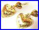 14k-Yellow-Gold-Genuine-Double-Heart-Drop-Dangle-Design-Hoop-Latch-Earrings-Set-01-vb