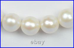 14k Yellow Gold Genuine White Pearls 3pcs Set Necklace, Bracelet, Earrings