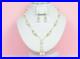 14k-Yellow-Gold-Genuine-White-Pearls-3pcs-Women-SetNecklace-Bracelet-Earrings-01-expl
