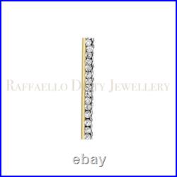 14k Yellow Gold Long Drop Earrings with Zircon Stones Pave Set Gift for Mom