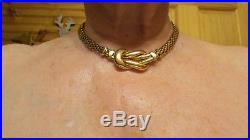 14k Yellow Gold Love Knot Necklace And Bracelet Set