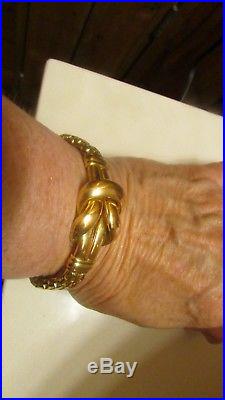 14k Yellow Gold Love Knot Necklace And Bracelet Set
