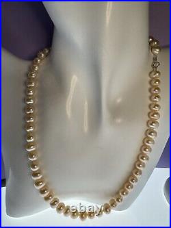 14k gold bead and freshwater pearl necklace and bracelet set 18 & 7.5