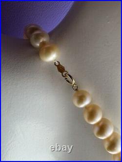 14k gold bead and freshwater pearl necklace and bracelet set 18 & 7.5