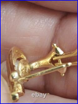 14k yellow gold Natural Pearl & Diamond Ring Earring Set Designer Signed LEVBRO 14k yellow gold Natural Pearl & Diamond Ring Earring Set Designer Signed LEVBRO