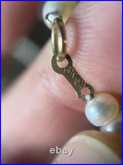 14kt Gold Freshwater Cultured Pearls Bracelet Earrings & Necklace Set V494