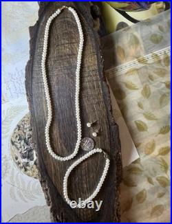 14kt Gold Freshwater Cultured Pearls Bracelet Earrings & Necklace Set V494