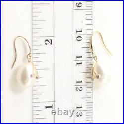 14kt Solid Yellow Gold Diamond White Pearl Earrings & Pendant Set TPJ